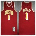 Houston Rockets #1 Tracy McGrady red throwback NBA Jersey-XD