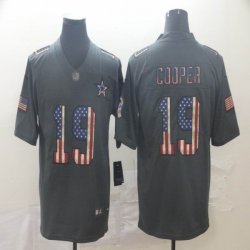 Nike Cowboys #19 Amari Cooper Carbon black usa flag Color Rush Limited Jerseys