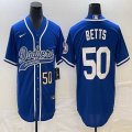 Nike Los Angeles Dodgers #50 Mookie Betts blue majestic baseball Jerseys Joint name -BD 02