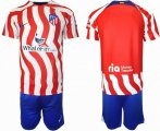 2022-2023 Atletico Madrid club red blue soccer jerseys home