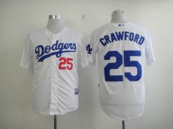 Los Angeles Dodgers CRAWFORD 25 white mlb jerseys