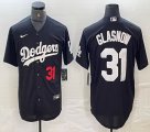 New Los Angeles Dodgers #31 Tyler Glasnow black majestic baseball jerseys 03