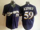 Milwaukee Brewers #59 John Axford Blue MLB Jersey