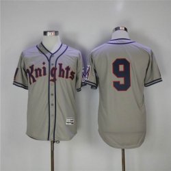 Roy Hobbs New York Knights #9 The Natural Movie Grey Baseball Jersey