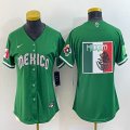 Women 2023 World Cup Mexico blank green majestic baseball jerseys (21)