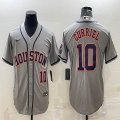 Nike Houston Astros #10 Yuli Gurriel gray baseball jerseys -BD 02