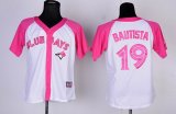 Toronto Blue Jays #19 Jose Bautista white MLB Women Jersey