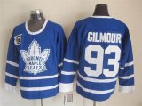 Toronto Maple Leafs 93# Doug Gilmour CCM throwback blue hockey jerseys 75th patch