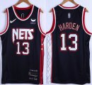 Nike Brooklyn Nets #13 James Harden black NBA basketball Jerseys city version-XD