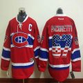 Montreal Canadiens #67 Max Pacioretty usa flag red ice hockey jerseys C patch