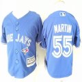 Toronto Blue Jays #55 Russell Martin Blue kids majestic baseball Jerseys