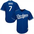 Custom Los Angeles Dodgers #7 Julio Urias blue Youth majestic baseball jersey