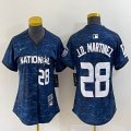 Women National League Los Angeles Dodgers #28 J.D. Martinez Nike Royal 2023 MLB All-Star Game Vapor Premier Elite Player Jersey