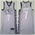 Nike Brooklyn Nets #7 Kevin Durant gray NBA jerseys with Sponsor patch-TY