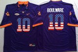 Clemson Tigers Ben Boulware 10 USA flag College Football Limited Jersey - purple