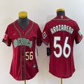 Youth 2023 World Cup Mexico #56 Randy Arozarena red majestic baseball jerseys 09