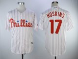 Philadelphia Phillies #17 Rhys Hoskins white majestic baseball jersey