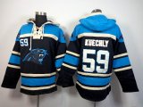 Carolina Panthers 59 Luke Kuechly blue black nfl Hooded Sweatshirt