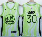 Nike Golden State Warriors #30 Stephen Curry green white nba basketball jersey-XD