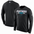 Men's Carolina Panthers Nike Black Sideline Legend Staff Performance Long Sleeve T-Shirt