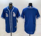 Nike Los Angeles Dodgers blank blue MLB baseball Jersey Joint name -BD 01