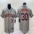 Nike Houston Astros #30 Kyle Tucker gray Flexbase Authentic Collection Jersey