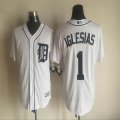 Detroit Tigers #1 Jose Iglesias white majestic baseball jersey