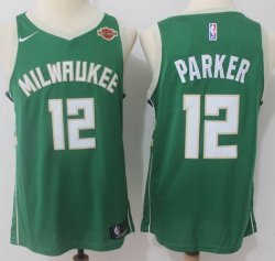 Nike Milwaukee Bucks #12 Jabari Parker green basketball Jersey-MHD