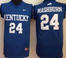 Kentucky Tigers #24 Mashburn blue NCAA Baketball Jersey