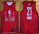 2022 Philadelphia 76ers #21 Joel Embiid red NBA All Star nba Jerseys