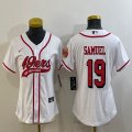 Youth Nike 49ers #19 Deebo Samuel white baseball jerseys Joint name-BD