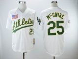 Oakland Athletics #25 Mark McGwire white throwback MLB Jerseys