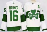 Adidas Toronto Maple Leafs #16 Mitch Marner white green hockey jersey