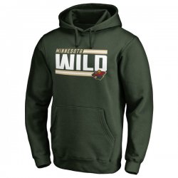 Men\'s Minnesota Wild Fanatics Branded Green Iconic Collection On Side Stripe Pullover Hoodie