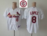 St.Louis Cardinals 8# LOPEZ white MLB Jerseys