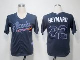 MLB Atlanta Braves Jason Heyward Dark #22 Jerseys Blue