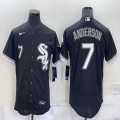 Nike Chicago White Sox #7 Tim Anderson black Flexbase Authentic Collection Jersey-BD