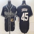 Nike Chicago White Sox #45 Michael Jordan black MLB Baseball jerseys Joint name-BD 01