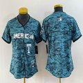 Women American League Texas Rangers Nike Teal 2023 MLB All-Star Game Jersey