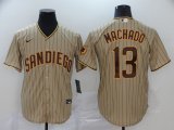 Nike San Diego Padres #13 Manny Machado beige majestic baseball Jersey