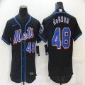 New York Mets Jacob DeGrom #48 black Flexbase Authentic Collection Jersey