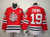 Reebok Chicago Blackhawks 19 TOEWS red 2013 NHL Stanley Cup Final Champions Silver