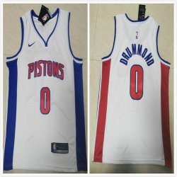 Detroit Pistons #0 Andre Drummond white nike nba basketball jerseys-XD