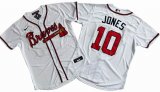 Men's Atlanta Braves 10# Chipper Jones Nike White Home Replica Player Name Jersey