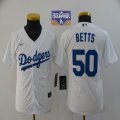 Youth Los Angeles Dodgers Mookie Betts Nike white 2020 Dodger World Series Champions majestic mlb jersey