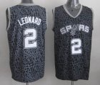 Adidas San Antonio Spurs LEONARD 2# black Leopard color NBA Jerseys