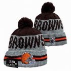 2024 Cleveland Browns gray brown NFL Sports Cuffed Knit Hats 01