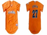 Florida Marlins #27 Mike Stanton Orange MLB Jerseys