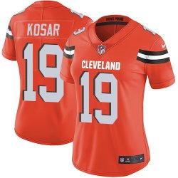 Women Browns #19 Kosar ornage Nike Color Rush Limited Jerseys