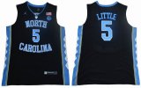 North Carolina #5 Nassir Little V Neck black College Basketball Jersey-HJ